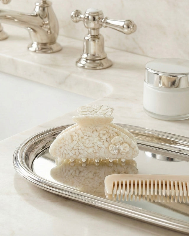 Elara Acetate Claw - Iced Snowflake