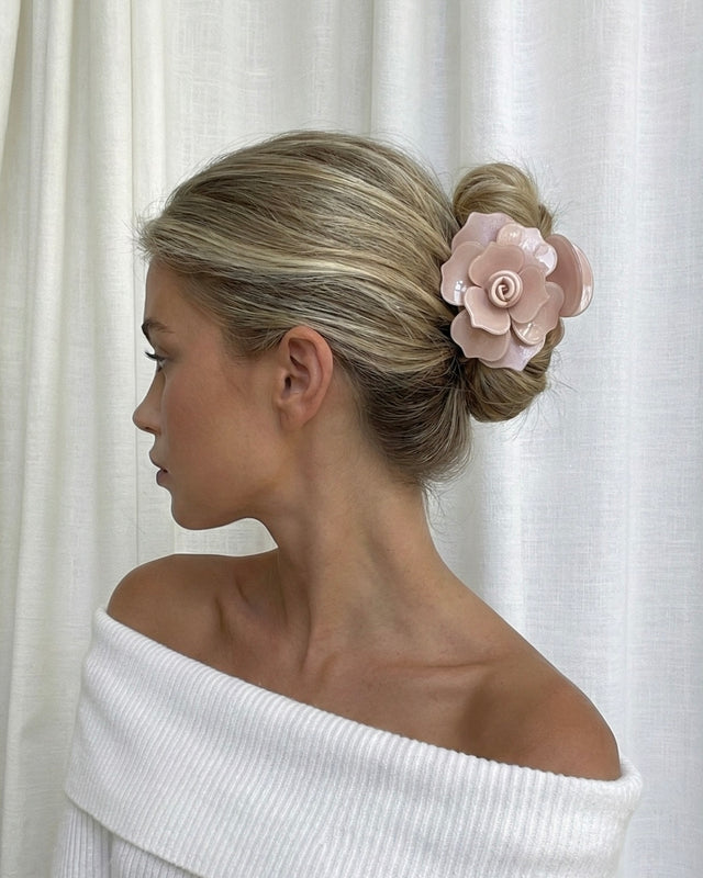 Elle Maxi Acetat-Haarspange – Soft Shimmer