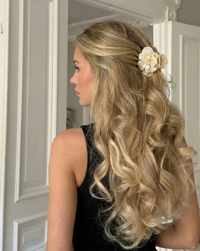 Margaux Acetat-Haarspange – Butter Cream