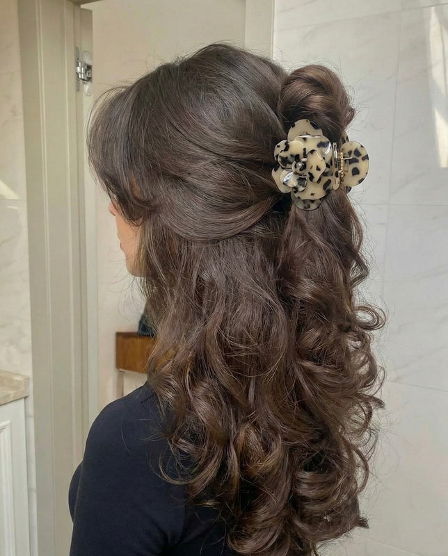 Margaux Acetat-Haarspange – Cookie Dough