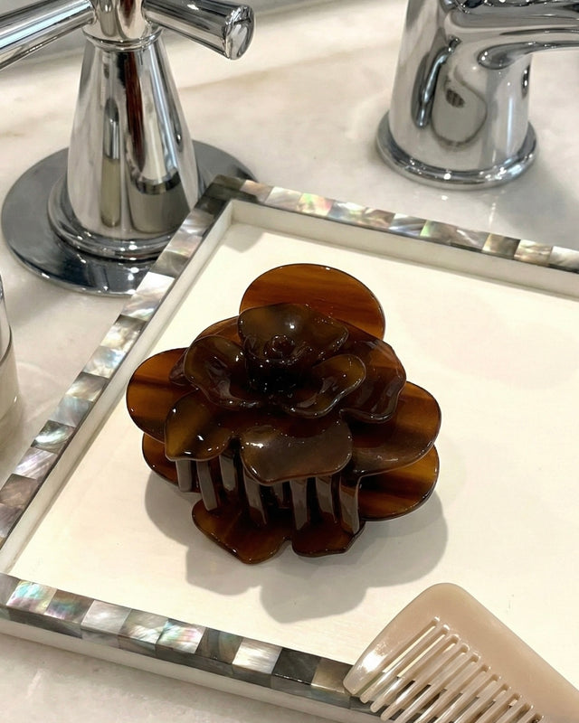 Margaux Acetat-Haarspange – Hot Chocolate