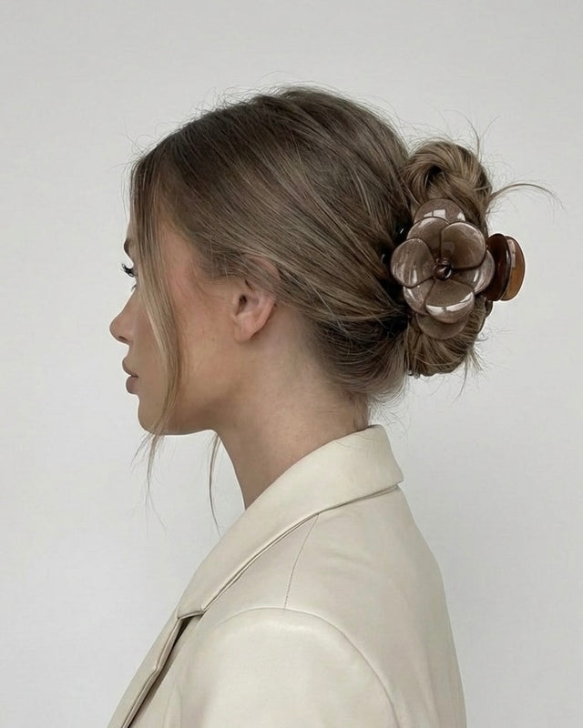 Sola Acetat-Haarspange – Espresso Glow